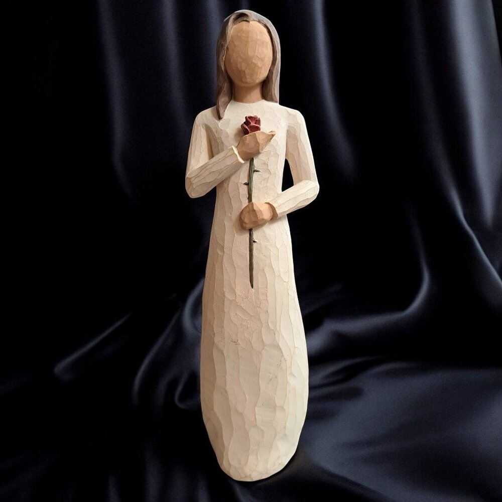 Willow tree figurine - Love - 9" tall girl with rose